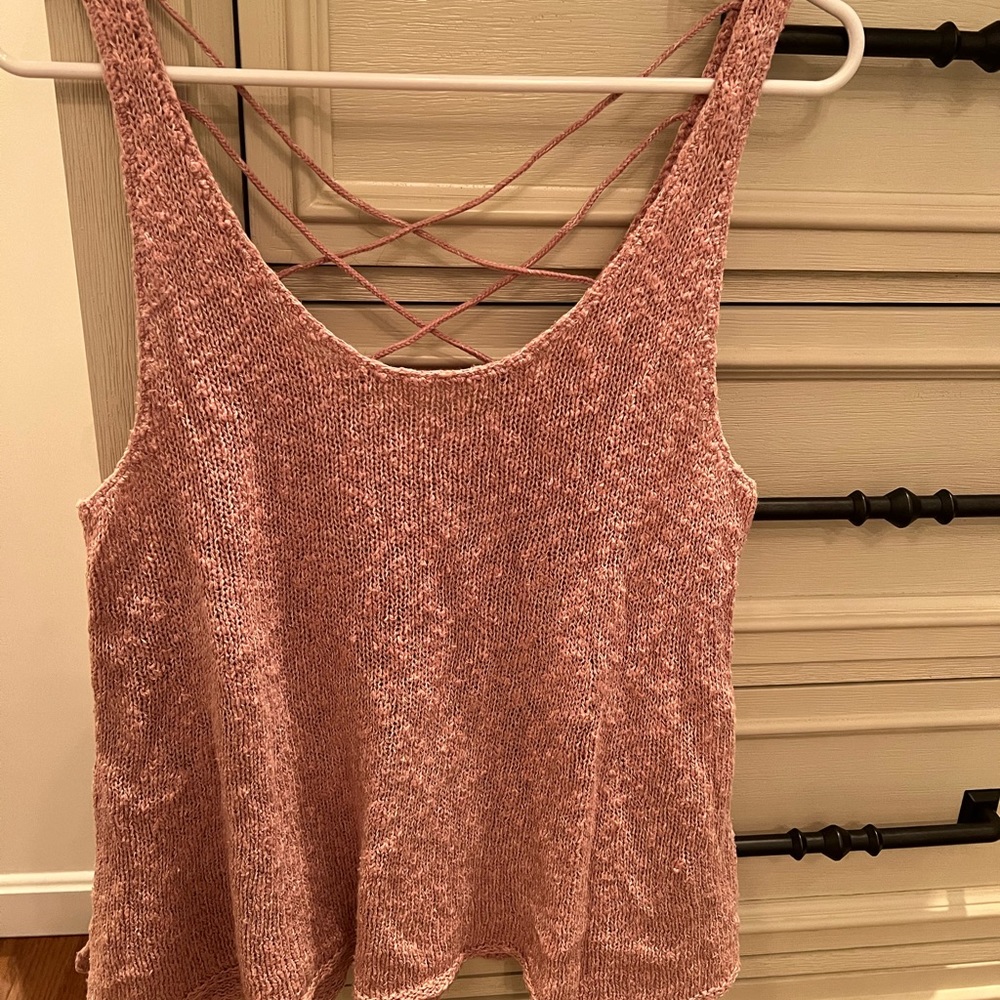 American eagle tank top with crush cross back. Worn once.